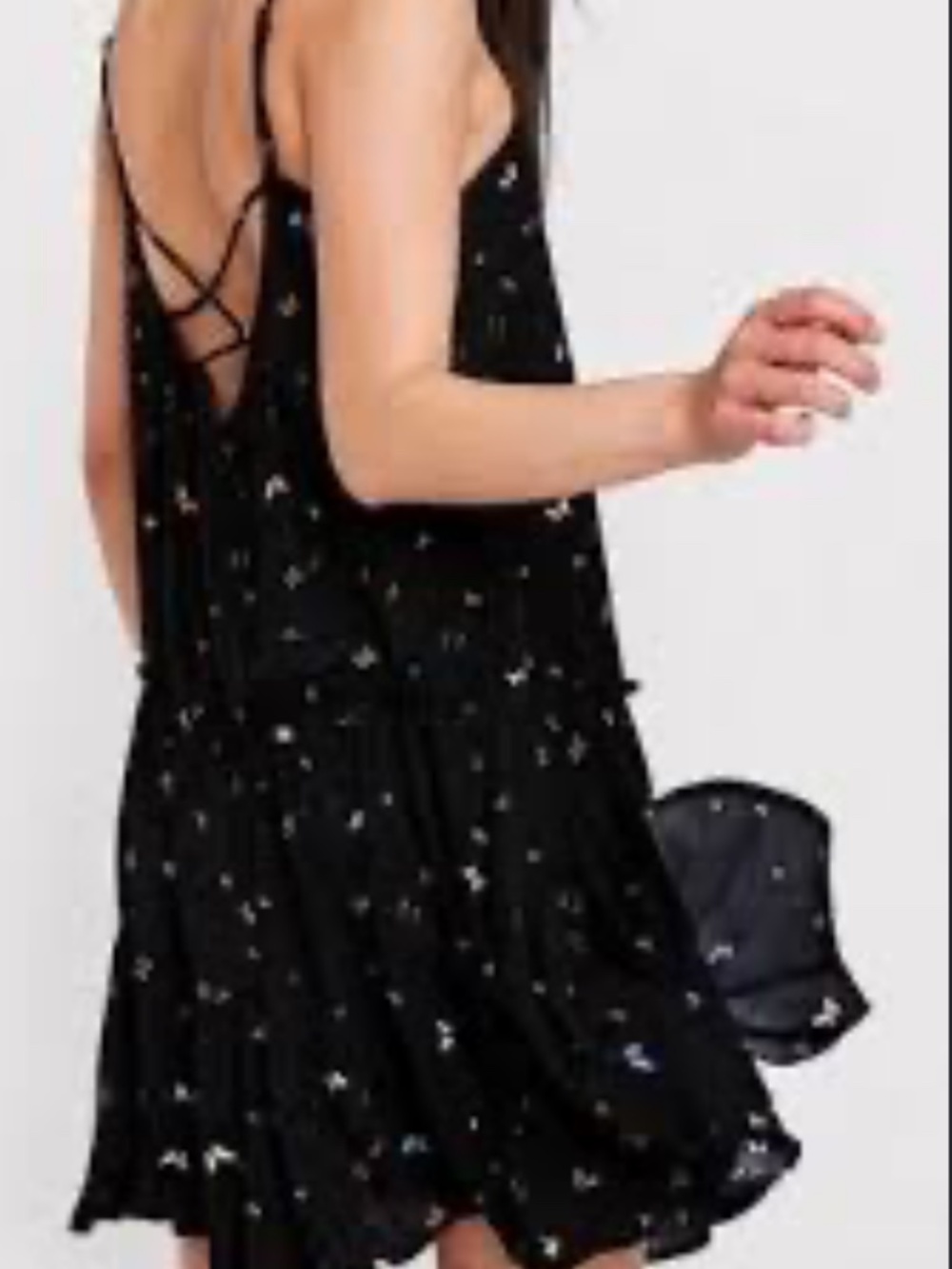 Wild Fable Butterfly Print Dress with Handkerchief Hemline Size Small